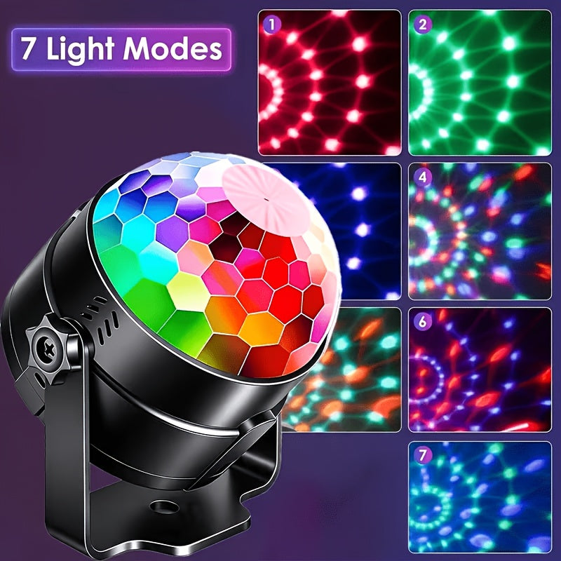Party Lights with Remote Control, Disco Ball Strobe DJ Light for Dance Parties, Birthday Decorations & Home Room – Music Sync LED Effect – 2 or 4 Pack