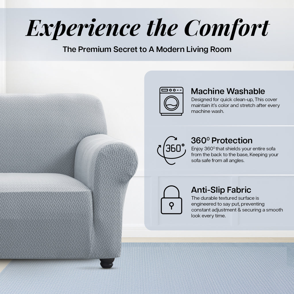 Elastic Stretch Sofa Cover Spandex – Non-Slip Couch Slipcover, Pet-Friendly, Machine Washable, All-Season, 7 Colors, 1/2/3 Seater, Living Room Bedroom Office Home Decor
