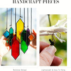 Rainbow Suncatcher Crystal Glass Sun Catcher Pendant – Hanging Window Prism Ornament for Home Garden Decoration, Wedding Party Decor & Housewarming Gift