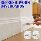 White Wood Repair Paste Kit with Paint Brush – Touch-Up Filler for Baseboards, Cabinets, Doors, Furniture & Wall Trim | Covers Scratches, Chips, Scuffs & Faded Spots | 2 or 3 Piece Set