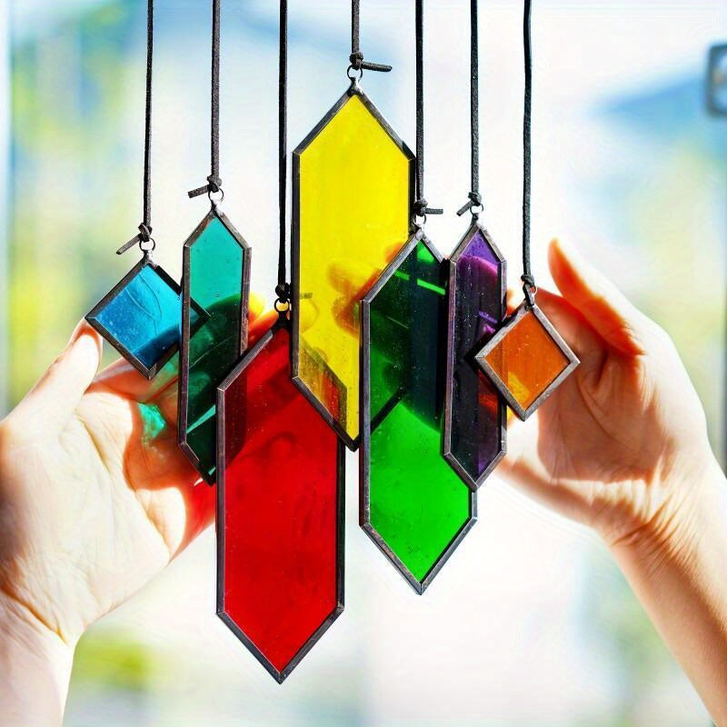 Rainbow Suncatcher Crystal Glass Sun Catcher Pendant – Hanging Window Prism Ornament for Home Garden Decoration, Wedding Party Decor & Housewarming Gift