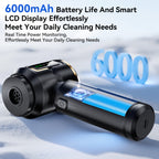 Handheld Vacuum Cleaner 25000PA – 9-in-1 Cordless Car Vacuum, Rechargeable Brushless Motor, Washable Filter, Low Noise for Car, Home, Pet & Office