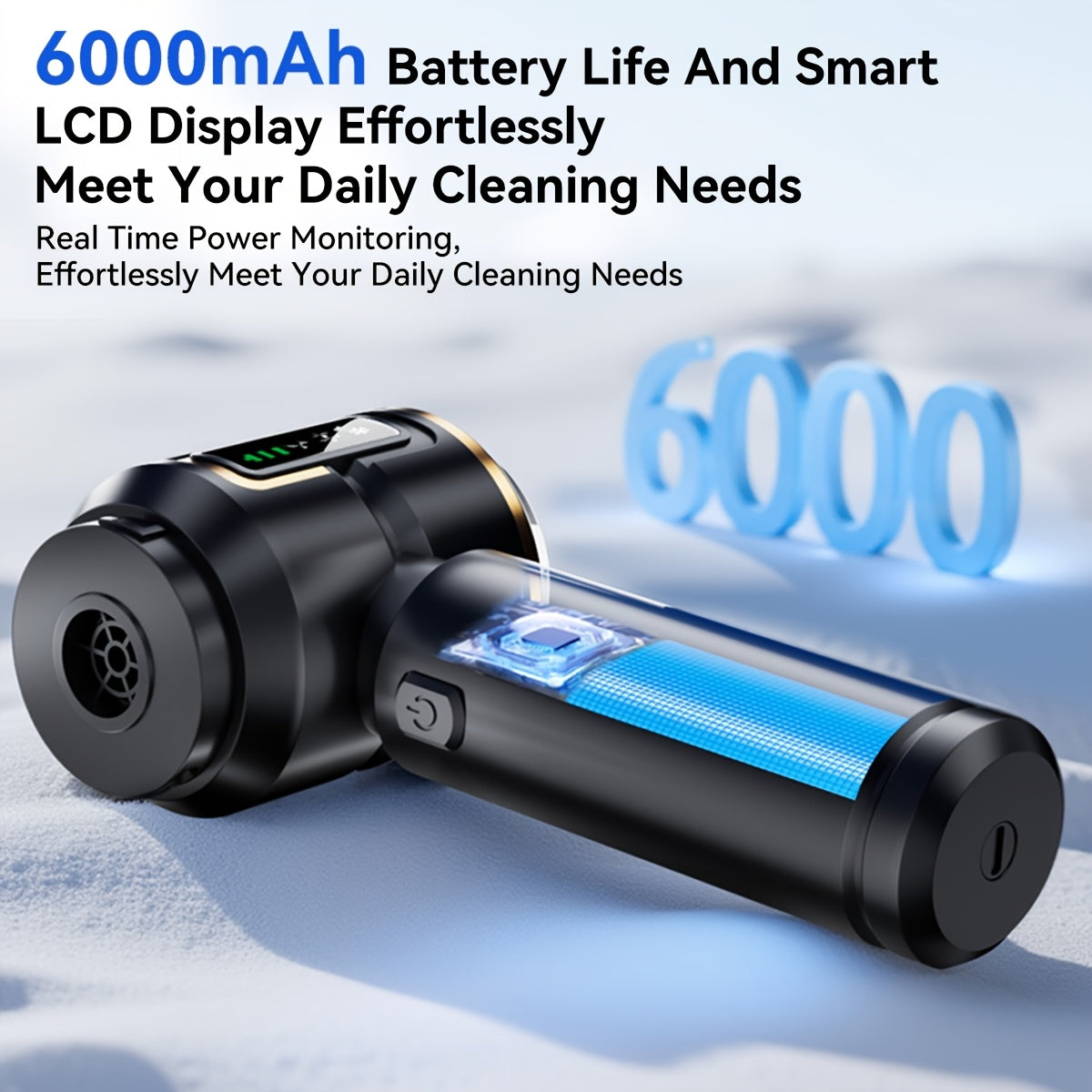 Handheld Vacuum Cleaner 25000PA – 9-in-1 Cordless Car Vacuum, Rechargeable Brushless Motor, Washable Filter, Low Noise for Car, Home, Pet & Office