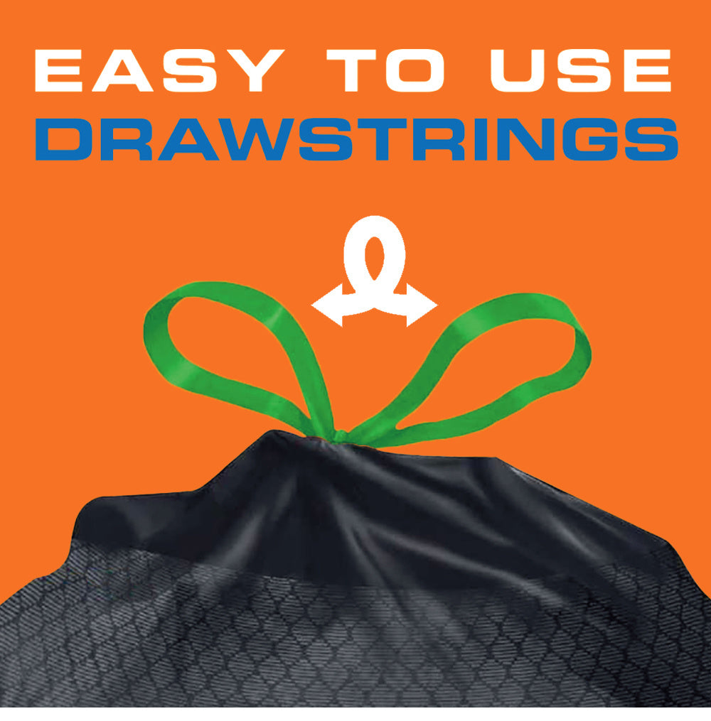 30 Gallon Trash Bags Black Drawstring, Ultra Strong Leak-Proof 113.5L Large Kitchen Trash Can Bags, Multipurpose Cleaning Supplies for Home, Garden, Industrial & Commercial Use (90 or 24 Count)