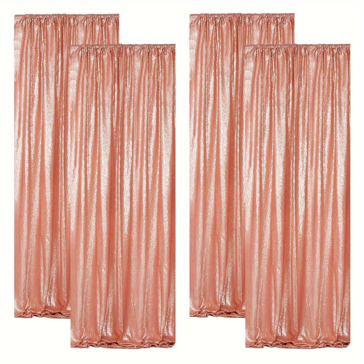 Sequin Backdrop Curtains – Glitter Party & Wedding Background Panels, 2ft×8ft per Panel, 4/6/8 Panel Sets, 29 Colors for Birthday, Stage, Bridal & Event Decor