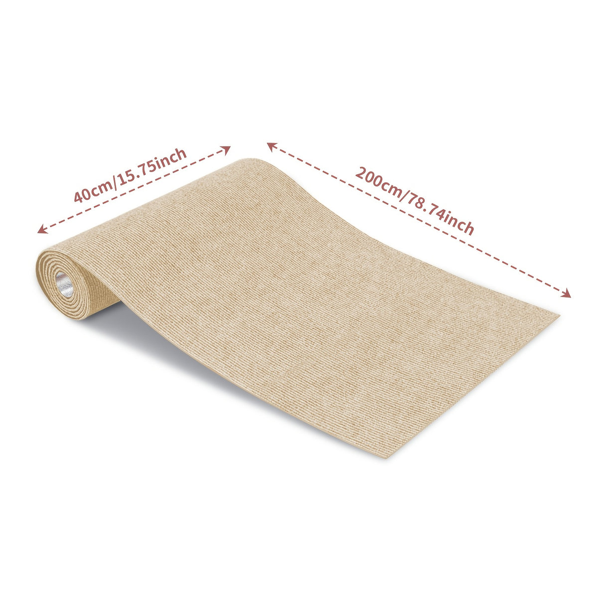 Non-Slip Hallway Runner Rug Self-Adhesive TPR Backing Ultra-Thin 0.4mm 5 Colors 6 Sizes for Kitchen Bedroom Living Room Entryway Hardwood Floors
