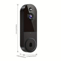 1080P Video Doorbell Camera Wireless – Intelligent Body Detection, Two-Way Audio, Infrared Night Vision, Cloud Storage, Real-Time View, 5200mAh Battery, Black Linen