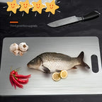 Stainless Steel Cutting Board Set 3 Piece - Dual-Sided SUS304 Metal Chopping Boards Non-Stick Rust-Resistant BPA-Free Portable for Kitchen Camping Picnic, Meat Fruit Vegetables