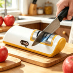 USB Rechargeable Electric Knife Sharpener Professional - Portable Electric Knife Polisher for Chef Knives, Fruit Knives & Kitchen Blades - Fast Sharpening, Multi-Scenario Use, Home & Outdoor