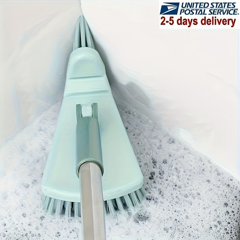 Long Handle Floor Scrub Brush 37.4 Inch – Detachable Stiff Bristle Shower Scrubber for Bathroom, Tile, Tub, Kitchen & Balcony | Heavy-Duty Wall & Floor Cleaning Brush
