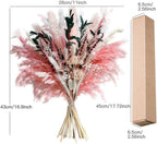 50-Piece Pampas Grass & Dried Flower Bouquet Set – Boho Reed Feather Mix for Wedding Decor, Living Room Arrangement & Nordic Photo Props