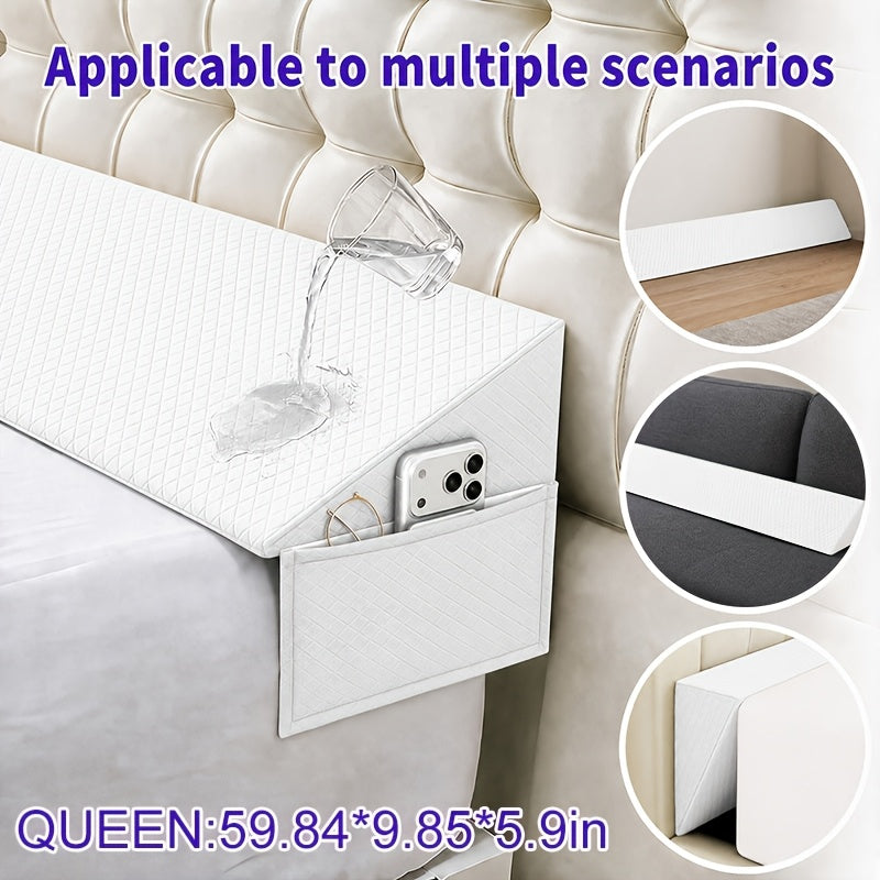 Bed Wedge Mattress Gap Filler Pillow, Headboard Closer Sleeping Pillow Against Headboard or Wall, Removable Cover Anti-Snoring Bed Wedge for Twin Full Queen King