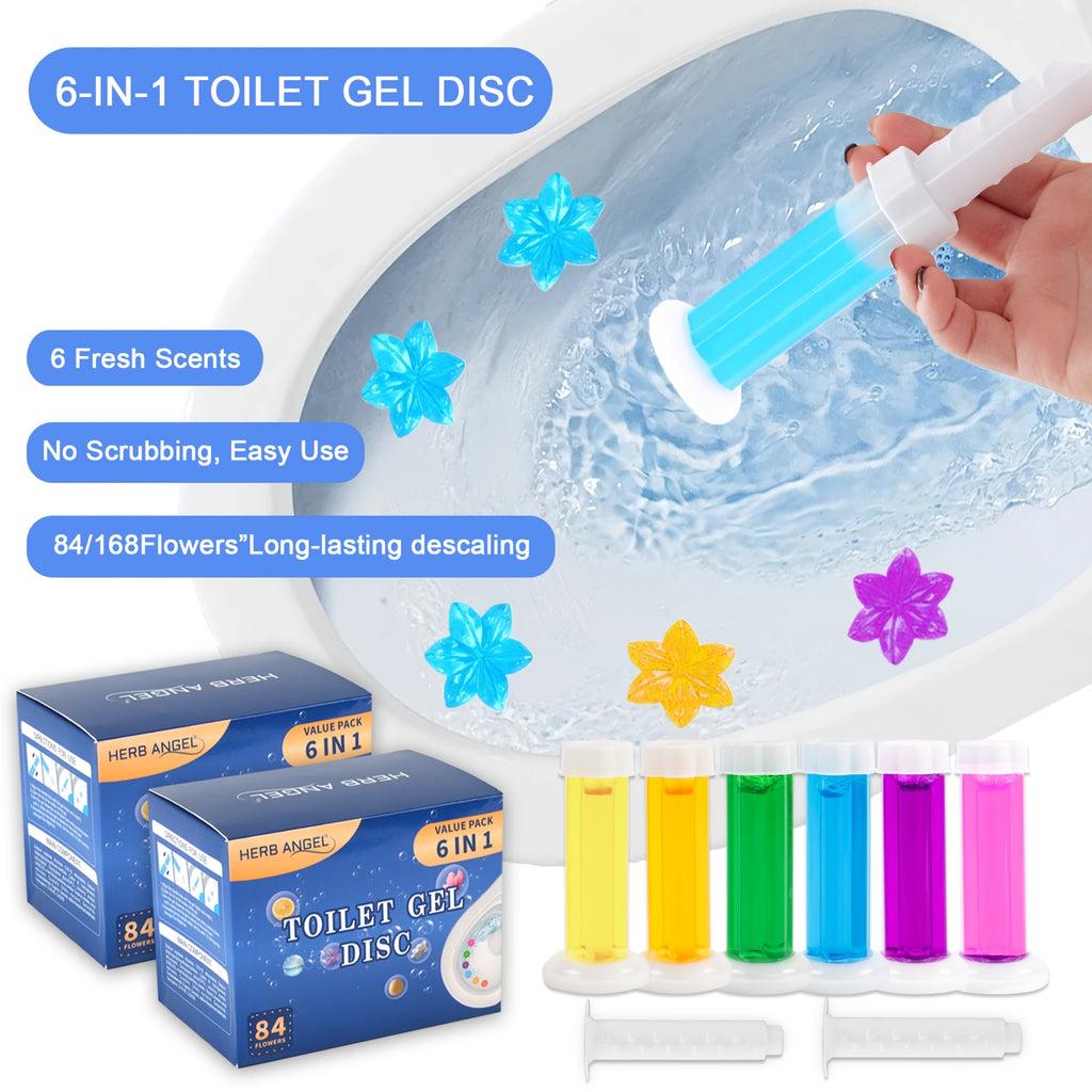 Toilet Bowl Cleaning Gel Flowers 84/168 Pcs Freshener Deodorizer Prevents Stains Limescale Safe on Glaze for Home RV Yacht Kitchen Sink Bathroom Essentials