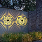 Solar Peony Deck Lights Set of 4 – Vintage Metal Warm Glow Solar Pathway Lamps for Courtyard, Garden, Patio, Fence, Wall & Steps, Mother’s Day & Valentine’s Day Decorative Outdoor Lighting