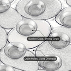 Non-Slip Bathtub Mat 27x14 Inch, Pebble Texture Suction Cup Shower Mat – Double-Sided Anti-Slip Soft PVC Tub Mat for Elderly & Kids, Machine Washable