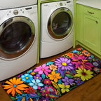 Vibrant Floral Kitchen Mat – Soft, Non-Slip & Machine Washable | 3 Sizes