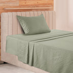 Luxury Striped Bed Sheet Set 3 or 4 Pcs – Hotel-Quality Deep Pocket 16", Extra Soft Breathable Cooling Sheets, Wrinkle & Fade Resistant, Twin Twin XL Full Queen King Cal King, 11 Colors