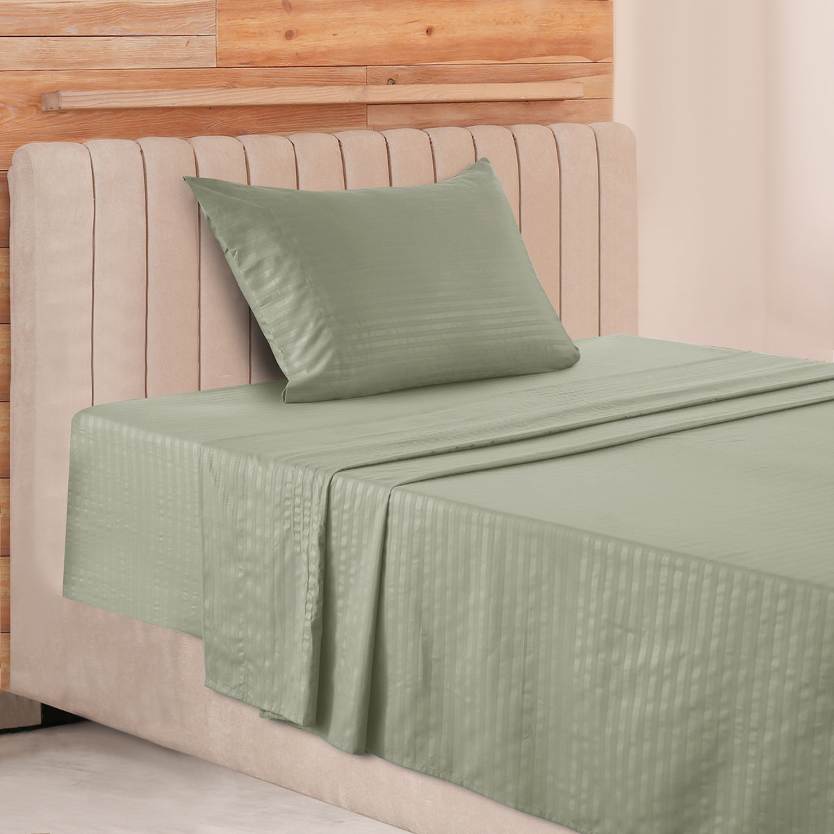 Luxury Striped Bed Sheet Set 3 or 4 Pcs – Hotel-Quality Deep Pocket 16", Extra Soft Breathable Cooling Sheets, Wrinkle & Fade Resistant, Twin Twin XL Full Queen King Cal King, 11 Colors