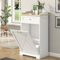 Tilt-Out Trash Can Cabinet 12 Gallon – Hidden Trash Cabinet with Drawers for Kitchen, Pantry & Laundry Room, Freestanding Kitchen Island Storage