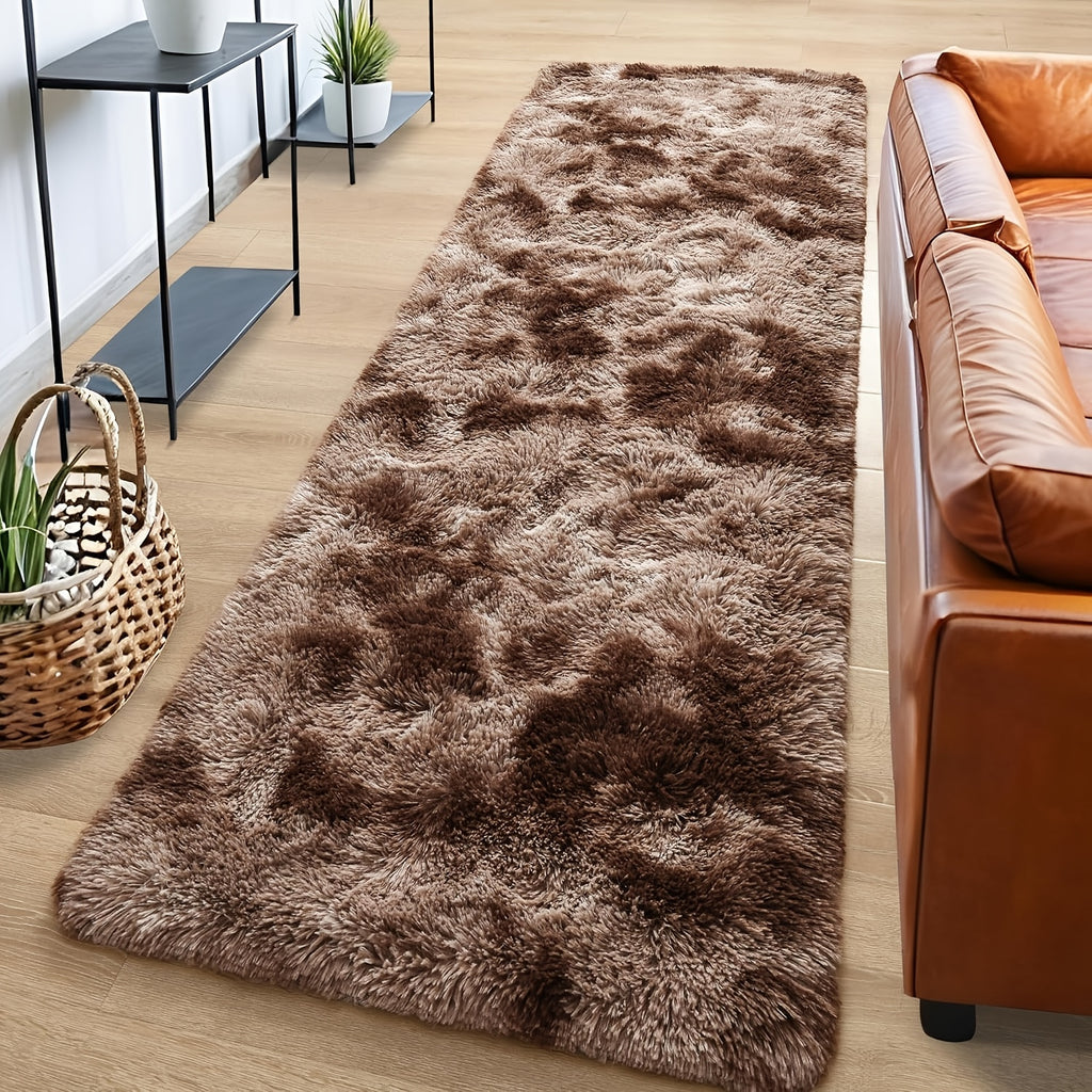 Tie-Dye Fluffy Area Rug – Ultra-Soft Thickened Plush Indoor Mat for Living Room, Bedroom & Office, 9 Colors 6 Sizes, Boho Machine-Woven Floor Carpet
