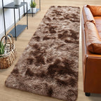 Tie-Dye Fluffy Area Rug – Ultra-Soft Thickened Plush Indoor Mat for Living Room, Bedroom & Office, 9 Colors 6 Sizes, Boho Machine-Woven Floor Carpet