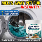 Pet Hair Removal Laundry Tablets Effervescent Dissolver for Washing Machine Removes Dog Cat Hair from Clothes Bedding Furniture Safe for All Fabrics Household Laundry Booster
