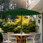 9 FT Patio Market Umbrella with Easy Crank, UV Protection & 6 Sturdy Ribs – Outdoor Table Umbrella for Deck, Backyard & Pool, 10 Colors (Beige, Gray, Green, Navy, Blue, Red, Pink, Yellow)