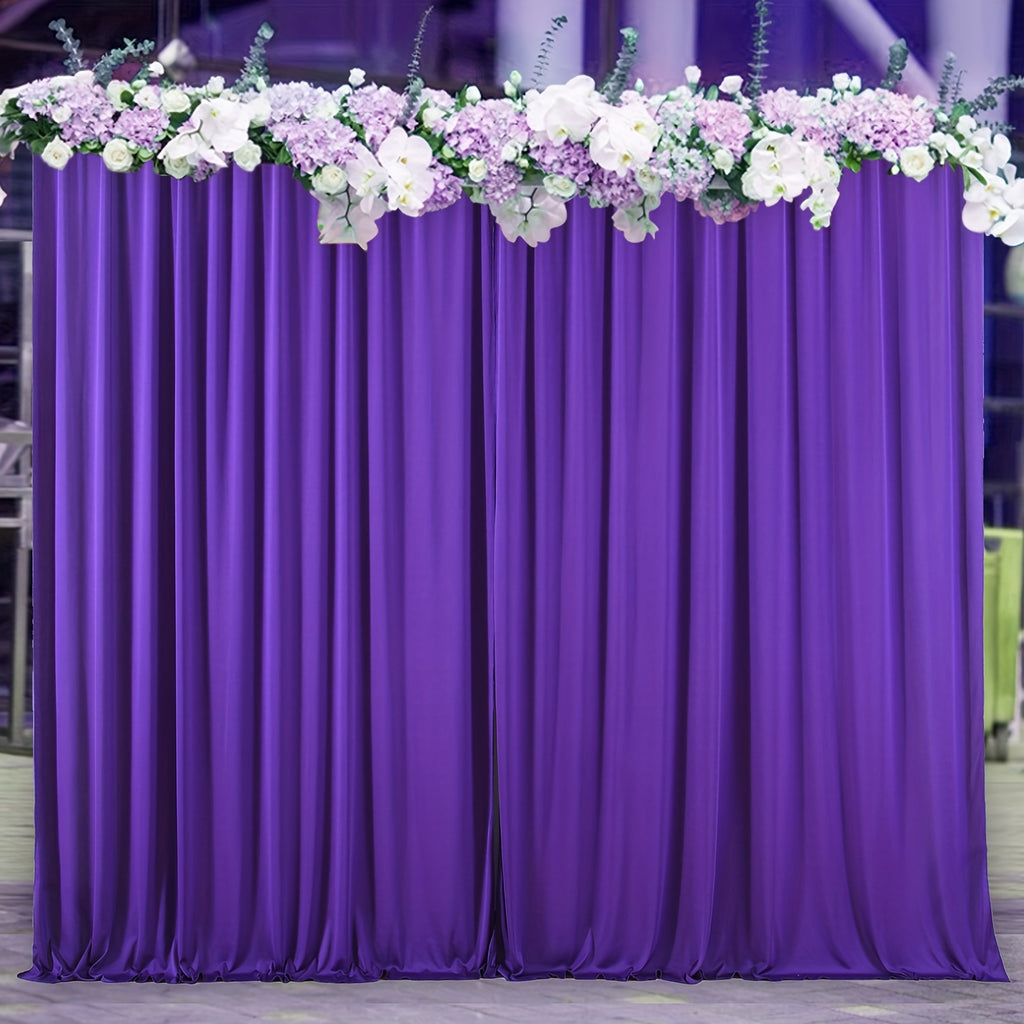Sheer Chiffon Curtain Panels (Set of 2) | 5×10ft | Wedding Backdrop & Party Décor
