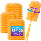 Duster Refills 120/59-Count Compatible with Swiffer Duster 360° Electrostatic Disposable Replacement Heads for Ceiling Fans Blinds Furniture Multi-Surface Unscented Home Cleaning