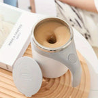 Self Stirring Mug – Electric Magnetic Auto Stirring Coffee Cup in 304 Stainless Steel – Automatic Mix for Coffee, Milk & Protein Shakes – Novelty Gift