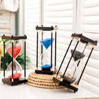 Decorative Hourglass Timer 60 Minute with Wooden Frame - Large Sand Timer for Kitchen Cooking, Home Office Bedroom Decor, Unique Gift for Birthday, Valentine's Day & Holidays