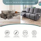 5-Piece Recliner Sofa Cover Set – Washable Furniture Protector with Elastic Bottom for 3-Seat Reclining Couch | Chocolate, Black, Grey, Beige