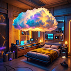 3D Thundercloud LED Atmosphere Light – Color-Changing USB Cloud Night Light for Gaming Room, Party, Garage & Club Decoration with Wall Mount & Freestanding Options