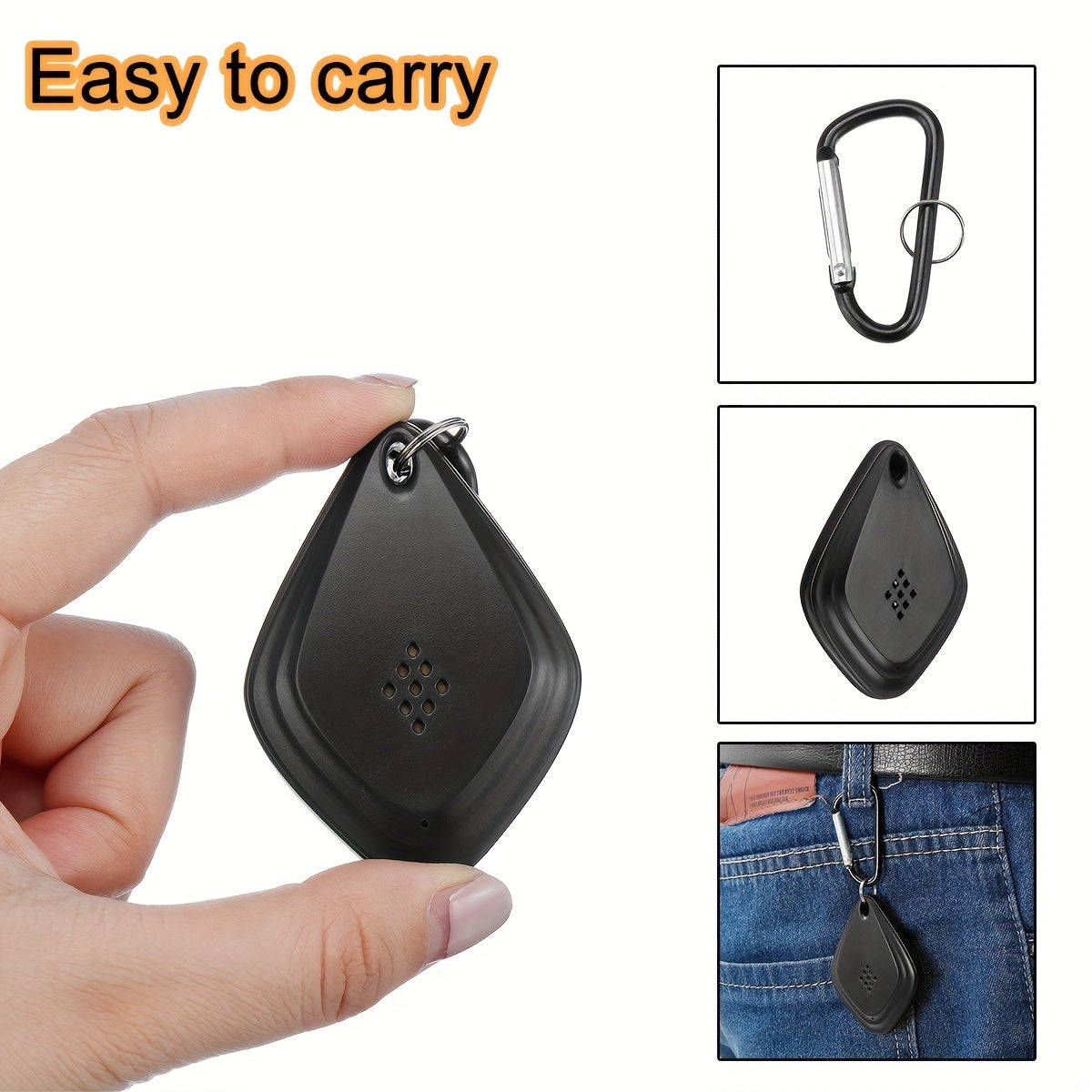 Portable Ultrasonic Mosquito Repellent USB Rechargeable - Soundwave Insect Repeller for Mosquitoes Fleas Ticks Camping Picnic Sports Home Indoor Outdoor Pest Control Device