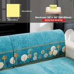 Bohemian Chenille Sofa Cover Tree Embroidery Print Thick Non-Slip Pet Friendly One-Piece Couch Protector Armchair Loveseat 3 4 Seater