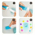 Toilet Bowl Cleaner Gel Stamps with Dispenser – Dissolves Yellow Scale, Water & Urine Stains, Auto-Release Per Flush, Air Freshening Scent, for Toilet, Wash Basin, Bathroom & RV