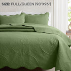 Luxury Quilted Bedspread Set 3 Piece Floral Coverlet with Pillow Shams Breathable Lightweight All Season - Twin Queen King California King 16 Colors