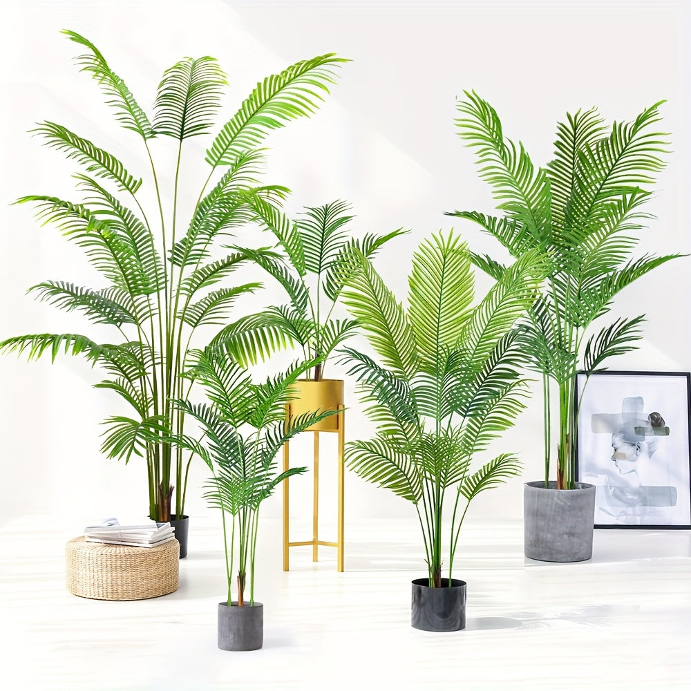 Artificial Palm Plant 5.9ft Flexible Tropical Leaves – Faux Palm Tree for Indoor & Outdoor Decor, Home, Office, Hotel, Garden, Pool & Christmas Decoration