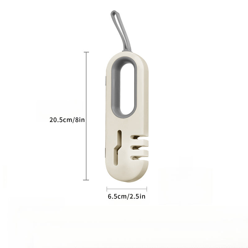 4-Stage Knife Sharpener Professional Manual Sharpener - Multi-Purpose Kitchen Knife Sharpener for Ceramic, Scissors & Hunting Knives, Anti-Slip Ergonomic Handle, Stone Design Blade Sharpener