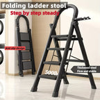 Heavy-Duty Folding Step Ladder 2 3 4 5 Step 500 Lbs Capacity Non-Slip Lightweight Portable Plastic Stepladder for Home and Industrial Use