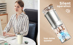 Self Stirring Mug 14oz Rechargeable – 316 Stainless Steel Automatic Magnetic Stirring Coffee Cup with Lid for Coffee, Tea & Hot Chocolate