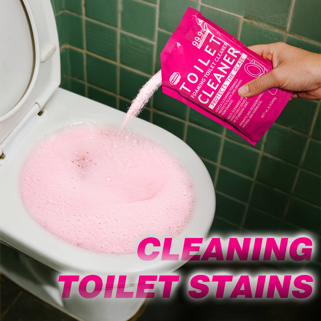Foam Toilet Powder Cleaner 5 Pack – Fast-Acting Stain Remover, Drain Unclogger & Deodorizer for Toilets, Ocean & Floral Scent, No Harsh Chemicals, Travel & Home Use