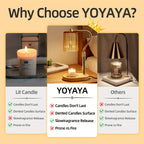 Crystal Lampshade Candle Warmer Lamp with Timer, Height & Light Adjustable Wax Melt Warmer for Jar Candles, Flameless Candle Heater for Bedroom & Living Room, Birthday & Mother's Day Gift for Women (No Bulb Included)