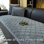 Faux Rabbit Fur Plush Sofa Cover Thickened Non-Slip Pet Friendly Machine Washable Warm Sofa Cushion - 1 2 3 4 Seater Living Room Bedroom Office 4 Colors