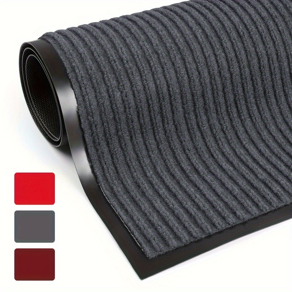Heavy-Duty Outdoor Entrance Mat – Non-Slip PVC, Striped Polypropylene | Entryway, Patio & Business | All Seasons | 3 Colors, 7 Sizes | Nuvia Haven