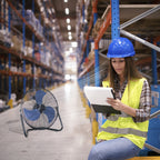 High-Velocity Industrial Floor Fan, 9" or 20", 3-Speed Metal Construction, for Garage, Workshop, Commercial & Home Use