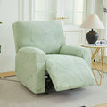 Jacquard Leaf Recliner Cover Stretch Single Seat Armchair Slipcover – Furniture Protector for Living Room, Bedroom & Office – Green, Blue, Gray, Off White – Multiple Colors