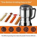 Electric Coffee Bean Grinder 300W 400g/14oz, 8-Blade Stainless Steel, One-Touch Button, Grinds Up to 36 Cups in 10 Seconds – Also for Spices, Grains & Nuts