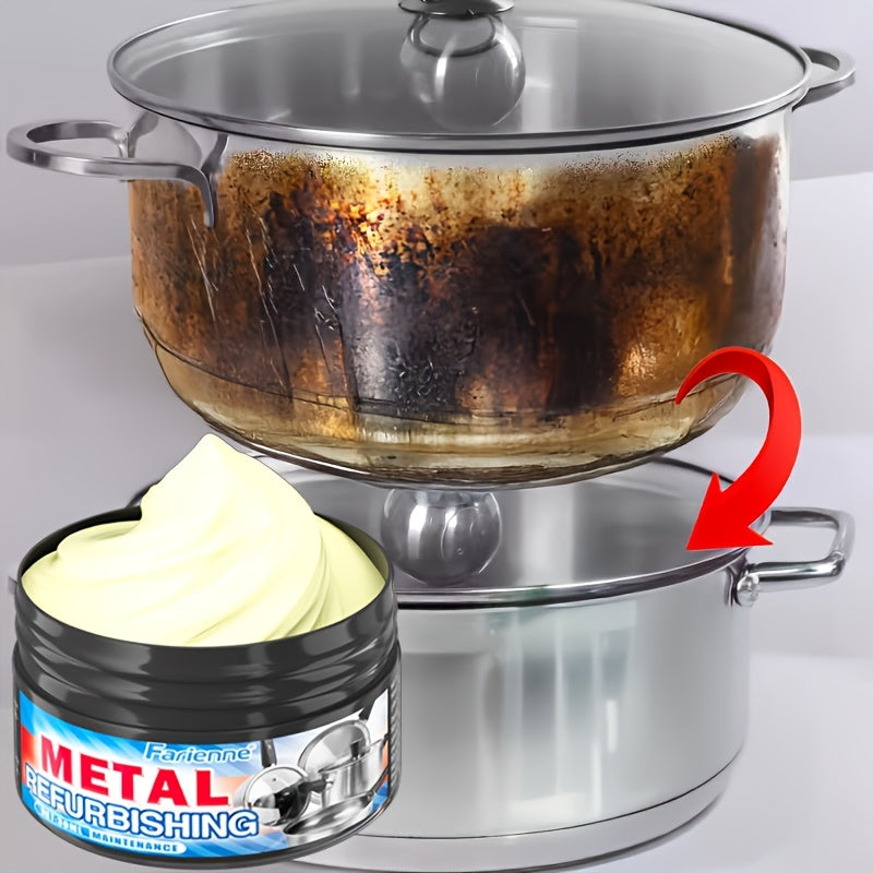 Oven Cleaning Paste & Cookware Scrub with Exfoliating Sponge - Heavy Duty Scorch Mark Remover for Pots Pans Stoves & Metal Surfaces Lavender Scented