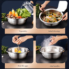 Extra Large Stainless Steel Mixing Bowl – Heavy-Duty Deep Prep Basin for Cooking, Baking, Salad & Dough | 36cm / 40cm | Rustproof, Dishwasher Safe Kitchen Essential